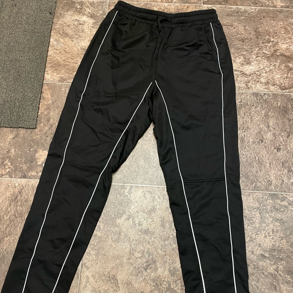 Men black and silver medium  joggers